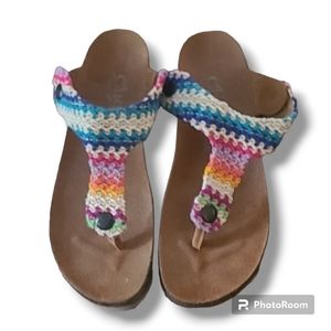 Chula Multicolor Rainbow Strap Sandals